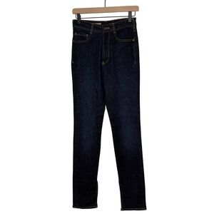Pilcro Anthropology The Split Straight Jean Dark Wash Denim High Rise  Size 26